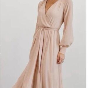 Baltic Born Blush Long Sleeve Wrap Dress